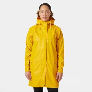 HELLY HANSEN Women's Moss Raincoat. Sz Medium. Yellow. NWT